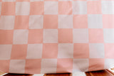 Pink checkers bassinet sheet/ change table cover