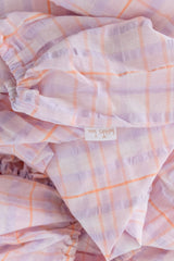 Peach/lilac gingham bassinet sheet/change table cover