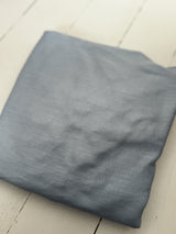 Blue 100% linen cot sheet