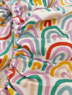 Rainbow flannel cot sheet