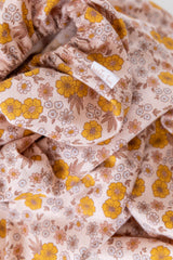 Mustard florals flannel bassinet sheet/ change table cover