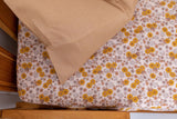 Mustard florals flannel bassinet sheet/ change table cover