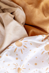 Mustard suns bassinet sheet/change table cover