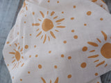 Mustard suns bassinet sheet/change table cover