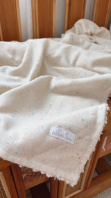 Vanilla speckle wool blanket