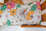 Eden floral linen cot sheet