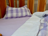 Lilac flannel bassinet sheet/ change table cover