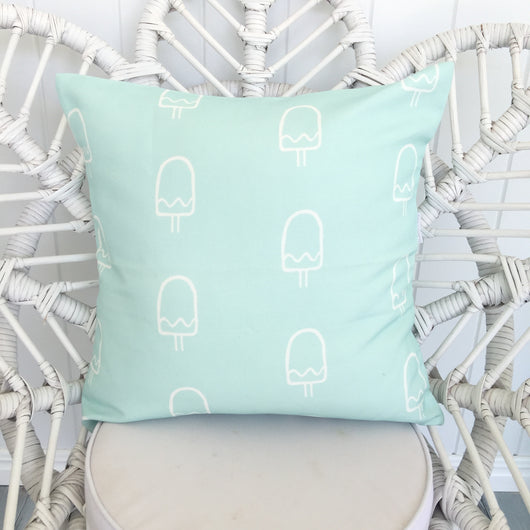 mint popsicle cushion cover 