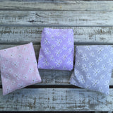 Pink/gold bows, lilac/gold bows, grey/gold bows fitted change sheet/bassinet sheet 