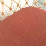 Terracotta 100% stone washed linen bassinet/ change table cover