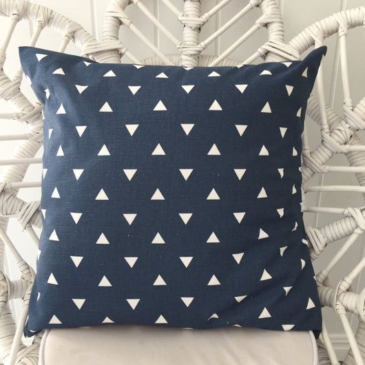 Navy triangle cushion cover