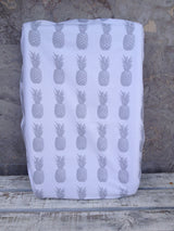 Charcoal arrow, grey pineapple, grey teepee bassinet/change table sheet