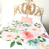 Garden floral king quilt cover