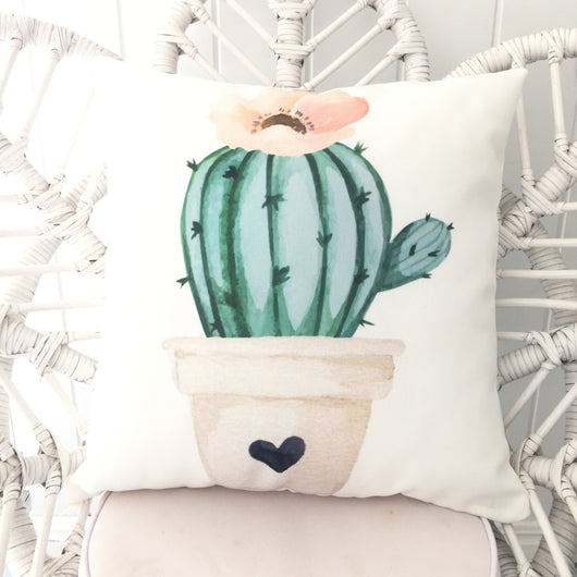 Cactus flower cushion cover