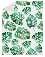 Monstera leaf queen quilt cover