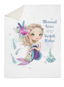 Lilac mermaid double quilt cover