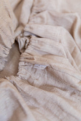 Natural stripe linen bassinet sheet/change table cover