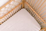 White 100% linen cot sheet