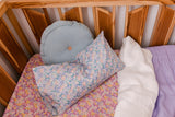 Blue/pink floral toddler pillowcase