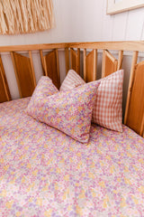 Pink/purple floral toddler pillowcase