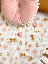 Charlie floral flat cot sheet