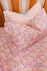 Pink/purple floral toddler pillowcase