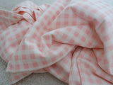Pink gingham flannel bassinet sheet/ change table cover