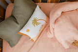 Peach 100% linen bassinet sheet/ change table cover