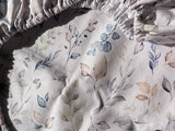 Pastel leaves bassinet sheet/ change table cover