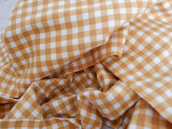 Mustard gingham flannel bassinet sheet/ change table cover