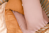Dusty musk linen toddler pillowcase