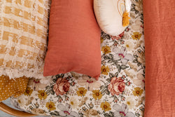 Stonewash terracotta linen toddler pillowcase