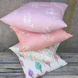Pastel triangle. Fairy floss, lilac mermaid, pink mermaid cushion covers